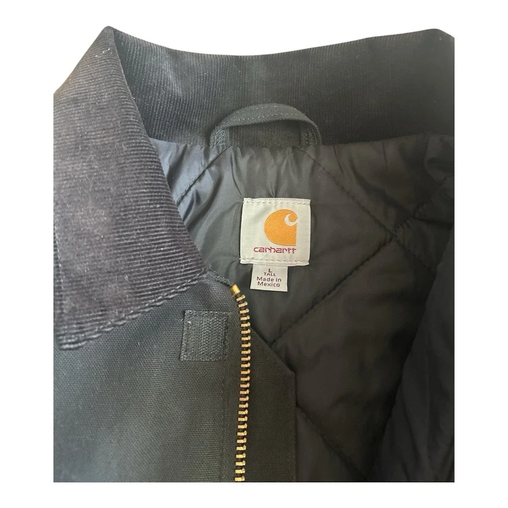 Carhartt Men's Black Traditional Coat/Arctic-Quilt Lined C003-BLK Size L Tall - Picture 4 of 9